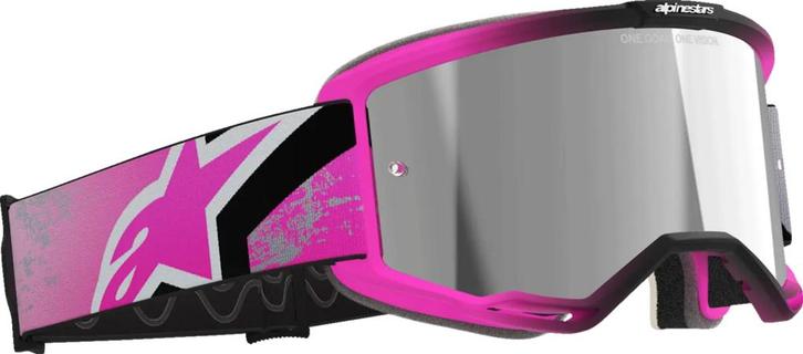 Alpinestars Vision 8 Lahnd Goggle – Iron/Pink / Mirror Silve, Motoren, Onderdelen | Overige, Verzenden
