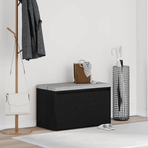 vidaXL Bank met lade met opslag Zwart 80 x 40 x 45 cm, Huis en Inrichting, Overige Huis en Inrichting, Nieuw, Verzenden