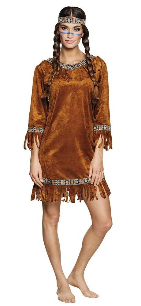 Indianen Jurk Bruin M, Kleding | Dames, Carnavalskleding en Feestkleding, Nieuw, Verzenden