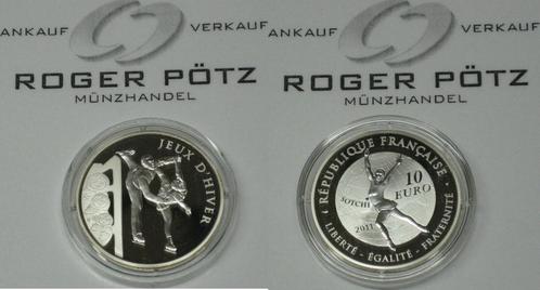 Frankreich 10 Euro zilver 2011 Eiskunstlaufen Olympiade S..., Postzegels en Munten, Munten | Europa | Euromunten, België, Verzenden