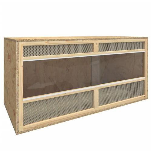 vidaXL Terrarium 100x47x47 cm bewerkt hout, Dieren en Toebehoren, Knaagdieren en Konijnen | Hokken en Kooien, Nieuw, Verzenden