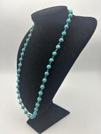 Gestabiliseerd Turquoise - Zilver - Halsketting, Verzamelen, Mineralen en Fossielen