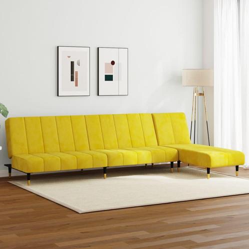 vidaXL 2-delige Loungeset fluweel geel, Huis en Inrichting, Zetels | Zetels, Nieuw, Verzenden