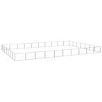vidaXL Hondenkennel 70 m² staal zilverkleurig, Dieren en Toebehoren, Verzenden, Nieuw