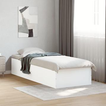 vidaXL Bedframe bewerkt hout wit 90x200 cm, Huis en Inrichting, Verzenden, Nieuw