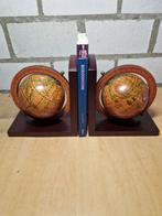 Serre-livres - Bois - Serre-livres globe, Antiquités & Art