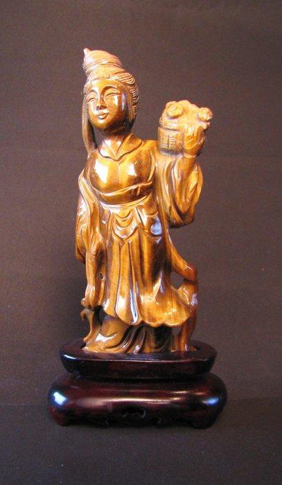 He Xiangu, Unsterbliche - Tijgeroog - China, Antiek en Kunst, Antiek | Overige Antiek