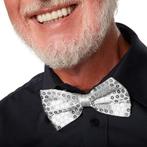 2dekans | dressforfun - pailletten-vlinderdas - zilver -, Ophalen of Verzenden