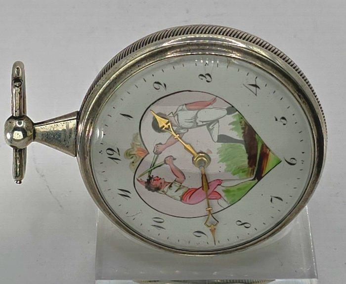 CAB Schweiz - Feine gemalte Silber Lepine Spindeluhr -, Bijoux, Sacs & Beauté, Montres | Hommes