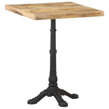 vidaXL Bistrotafel 60x60x77 cm ruw mangohout, Verzenden