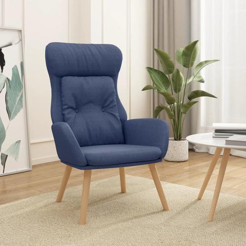 vidaXL Relaxstoel stof blauw, Huis en Inrichting, Fauteuils, Nieuw, Verzenden