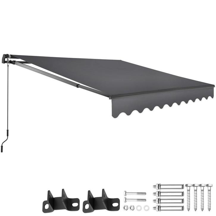 tectake Zonnescherm Ornella mit wandhouder - 250 x 200 cm, d, Tuin en Terras, Zonneschermen, Verzenden