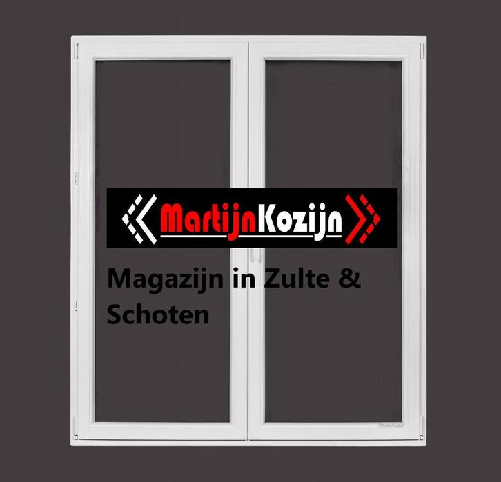 PVC Dubbel Terrasramen, Balkonraam B160xB215, B180x215, Doe-het-zelf en Bouw, Glas en Ramen, Dubbelglas, Nieuw, Gevelraam of Ruit