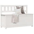 vidaXL Bankje 110x41x76,5 cm massief grenenhout wit, Verzenden