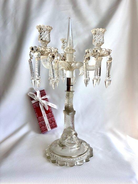 Attributed to Baccarat - Kandelaar Dolphin - Kristal, Antiek en Kunst, Antiek | Glaswerk en Kristal
