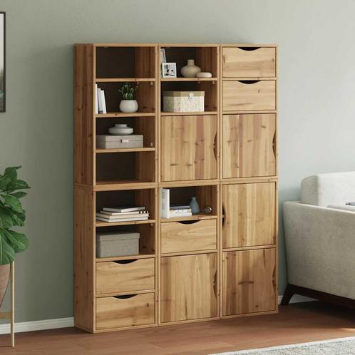 vidaXL Bijzetkasten 6 st ODDA 40x24x79 cm massief, Huis en Inrichting, Kasten | Dressoirs, Nieuw, Verzenden