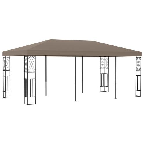 vidaXL Belvédère 6x3 m Taupe Tissu, Jardin & Terrasse, Tonnelles, Neuf, Envoi