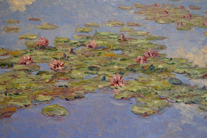 Chris van Dijk (1952) Impressionist -  Nénuphars sous un, Antiek en Kunst, Kunst | Schilderijen | Klassiek