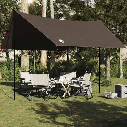 vidaXL Kampeerluifel waterdicht 438x376x212 cm bruin, Caravans en Kamperen, Tenten, Nieuw, Verzenden