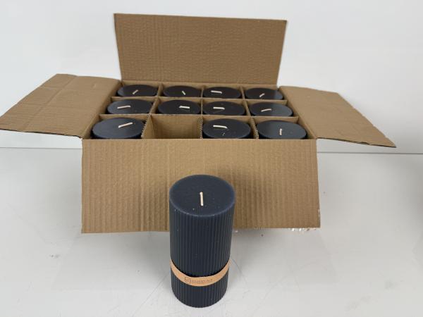 Veiling - 12x Essentials Kaars | Navy Blauw 7x14 cm, Huis en Inrichting, Woonaccessoires | Kandelaars en Kaarsen