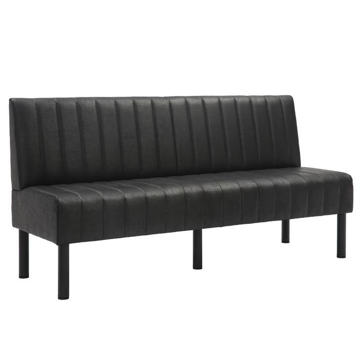 Horeca Bank | Kunstleer/Metaal | Antraciet | Zwarte Poten |, Zakelijke goederen, Horeca | Keukenapparatuur, Nieuw in verpakking