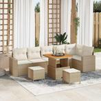 vidaXL Tuinbank Set 9 pcs beige en crèmekleurig 80 x 80 x 71, Verzenden, Nieuw