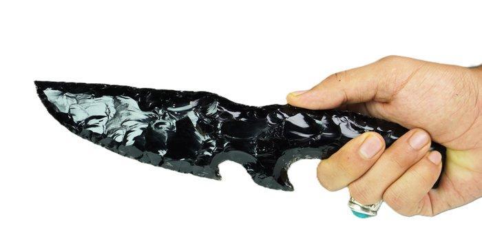 Zwarte obsidiaan - Unieke moderne decoratie - speerpunt -, Antiquités & Art, Antiquités | Ustensiles de cuisine