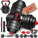 RE:SPORT® 40 kg halterset met kettlebells, dumbbells, barbel, Verzenden
