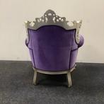 Barok fauteuil paars met zilver - Gratis Bezorging, Gebruikt