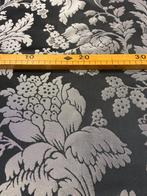 Verfijnd en prestigieus zwarte en zilveren damaststof,, Antiek en Kunst