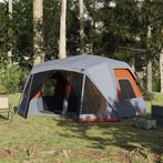vidaXL Tent 10-persoons waterdicht snelontgrendeling grijs, Caravans en Kamperen, Tenten, Verzenden, Nieuw