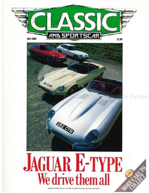 1989 CLASSIC AND SPORTSCAR MAGAZINE (07) JULI ENGELS, Livres, Autos | Brochures & Magazines