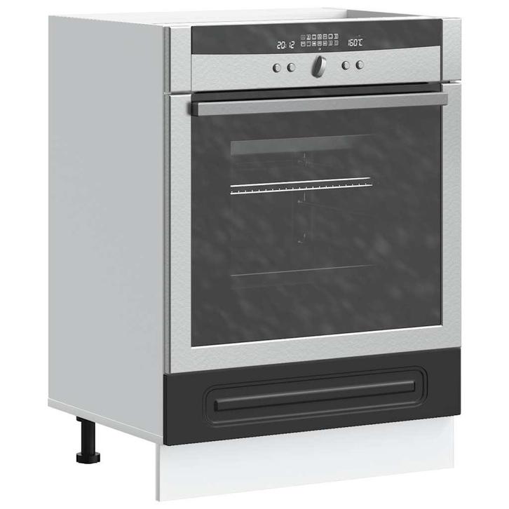 vidaXL Ovenkast Kalmar bewerkt hout zwart, Huis en Inrichting, Kasten | Overige, Nieuw, Verzenden