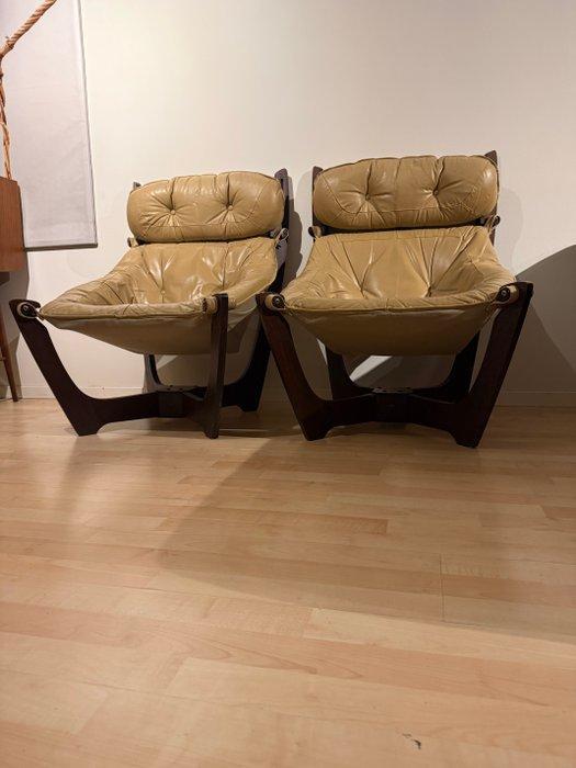 Luna High-Back Lounge - Odd Knutsen - Stoel (2) - Bentwood, Antiek en Kunst, Kunst | Designobjecten