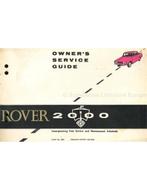 1965 ROVER 2000 SERVICE- EN ONDERHOUDSBOEKJE ENGELS, Auto diversen, Handleidingen en Instructieboekjes