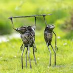 Figuur - Statafel van drie kikkers - metaal