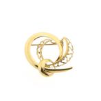 Vintage gouden fantasie broche (gouden broche, dames broche), Handtassen en Accessoires, Broches, Ophalen of Verzenden, Gebruikt
