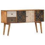 vidaXL Dressoir met geprint patroon 130x30x70 cm massief, Huis en Inrichting, Verzenden, Nieuw