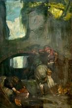 Mattia Traverso (1885-1956) - Le lavandaie, Antiquités & Art