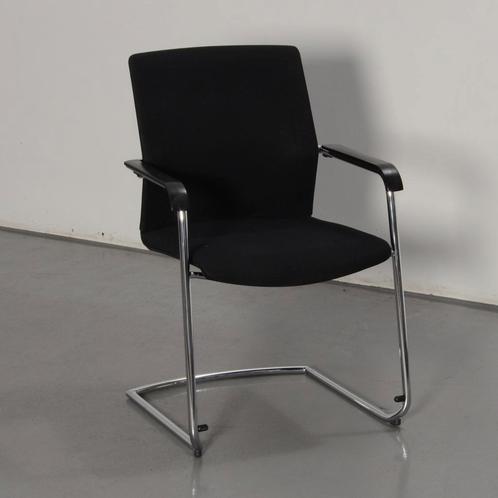 Wilkhahn 178/7 vergaderstoel, zwart netwave, sledeframe, Huis en Inrichting, Stoelen, Gebruikt, Ophalen of Verzenden