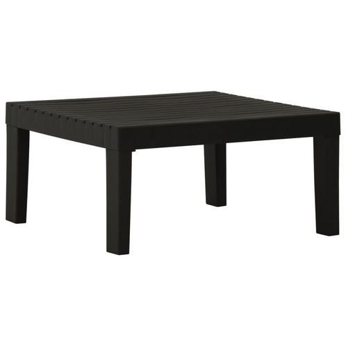 vidaXL Loungetafel kunststof grijs, Tuin en Terras, Tuintafels, Nieuw, Verzenden