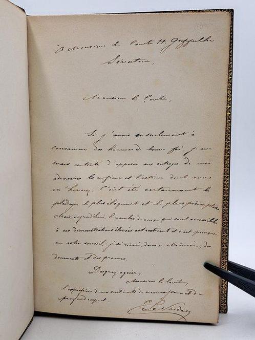 [LETTRE DE LAUTEUR] - Ernest Le Nordez - Une lettre de, Antiek en Kunst, Antiek | Boeken en Manuscripten
