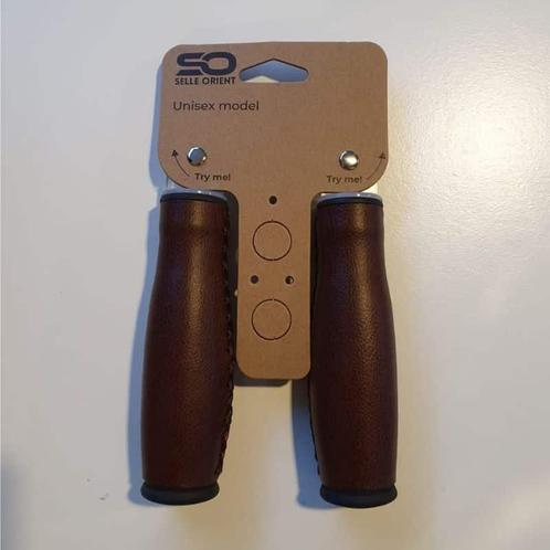Handvatten lederlook bruin, Fietsen en Brommers, Fietsonderdelen, Nieuw, Verzenden