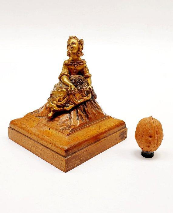 sculptuur, Jeune fille au blé - Ecole française - Fin XIXe, Antiquités & Art, Antiquités | Céramique & Poterie