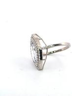 Zonder minimumprijs - Ring - 18 karaat Witgoud Aquamarijn -, Handtassen en Accessoires, Nieuw