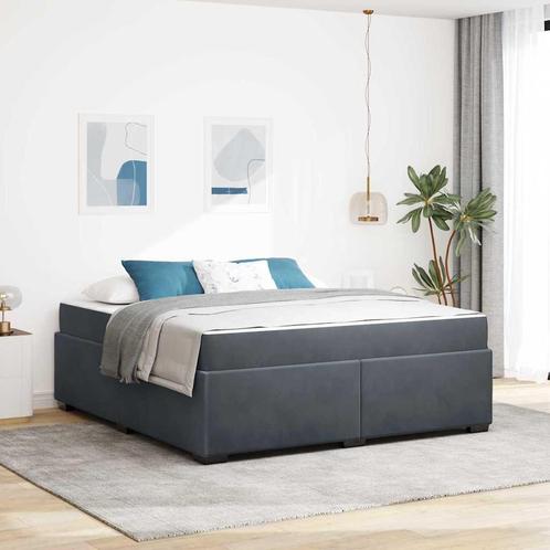 vidaXL Bedframe met matras met matras Donkergrijs 180 x 200, Huis en Inrichting, Slaapkamer | Bedden, Nieuw, Verzenden