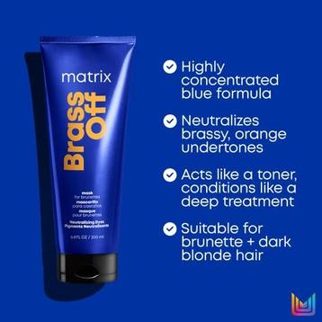 Matrix Total Results Brass Off Mask (Haarmasker) beschikbaar voor biedingen