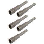 Set van 5 dop bit adapters 1/4 sleutelwijdte 11 mm. lengte, Ophalen of Verzenden