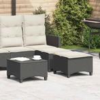 vidaXL Tuinkrukken met kussens 2 st 55x55x36 cm poly rattan, Tuin en Terras, Tuinsets en Loungesets, Verzenden, Nieuw