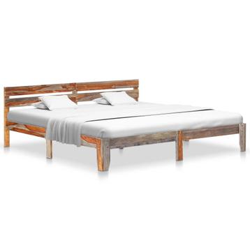 vidaXL Bedframe zonder matras massief hout 200x200 cm, Verzenden